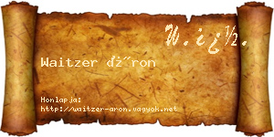 Waitzer Áron névjegykártya