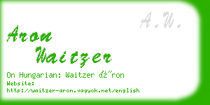 aron waitzer business card